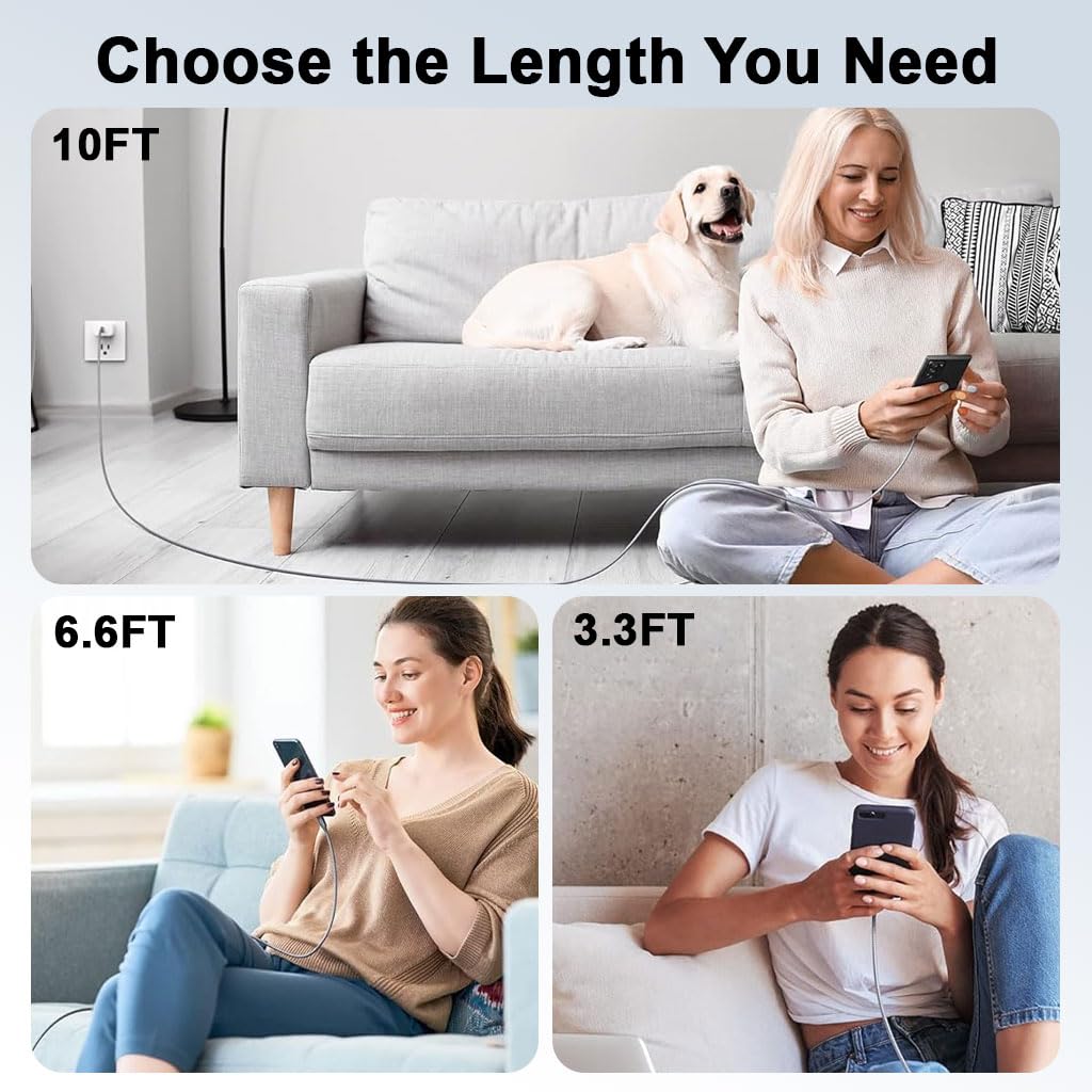 JSAUX Type C Cable for Fast Charging with 100W 5A Power and 6.6ft Nylon Braided Design | 480Mbps Data Transfer