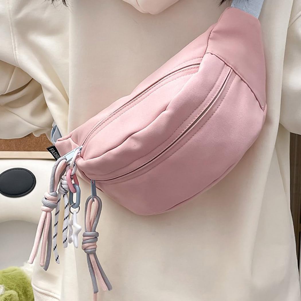 PALAY Fanny Pack for Women with Panda Charm and Adjustable Strap | 2 PCS Nylon Travel Set