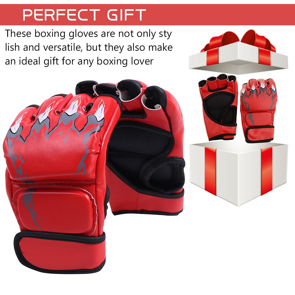 Proberos Boxing Gloves for Training with Adjustable Wristband and 12cm Palm Fit | PU Gloves for Men and Women