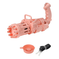 PATPAT® Bubble Maker Machine Gun Bubble Blower, Automatic Bubble Machine for Kids, 8-Holes Electric Bubble Blaster Gun 2021 Cool Toys Gift, Summer Outdoor Activities Toys for Boys and Girls (Pink)