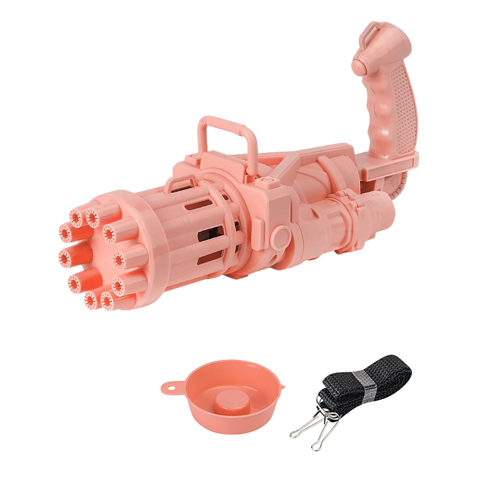 PATPAT® Bubble Maker Machine Gun Bubble Blower, Automatic Bubble Machine for Kids, 8-Holes Electric Bubble Blaster Gun 2021 Cool Toys Gift, Summer Outdoor Activities Toys for Boys and Girls (Pink)