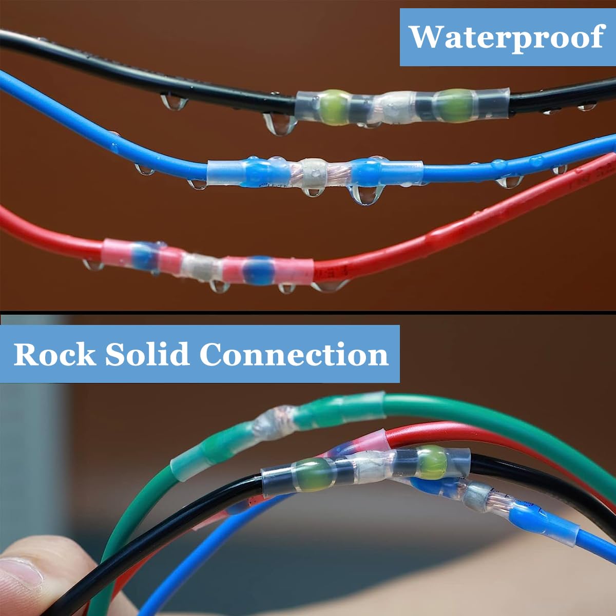 Serplex Heat Shrink Solder Wire Connectors Kit 160 pcs for Electrical Repairs | Waterproof Insulation with Tin Ring Design