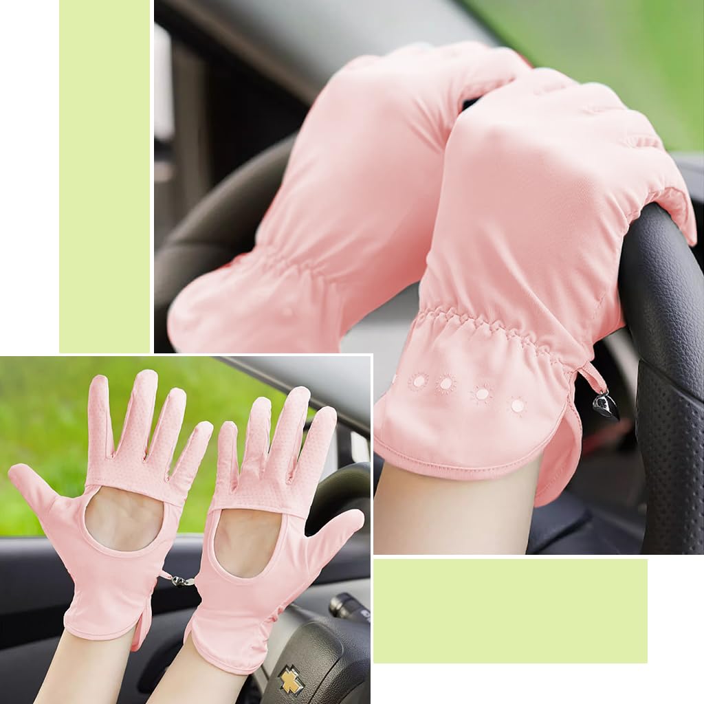 SANNIDHI Hand Gloves for Driving with UPF 50+ UV Protection featuring Anti Slip Design and Ice Silk Fabric