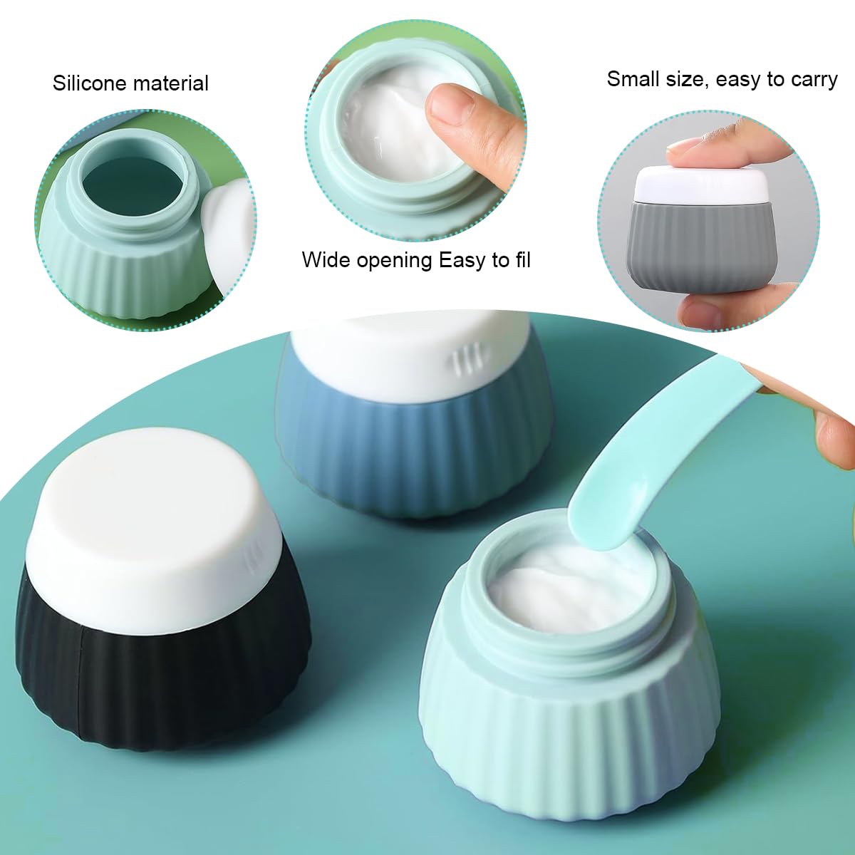 MAYCREATE Travel Bottle Kit for Toiletries with 16pcs 90ml and 40ml Leakproof Silicone Containers | TSA-Friendly Refillable Set