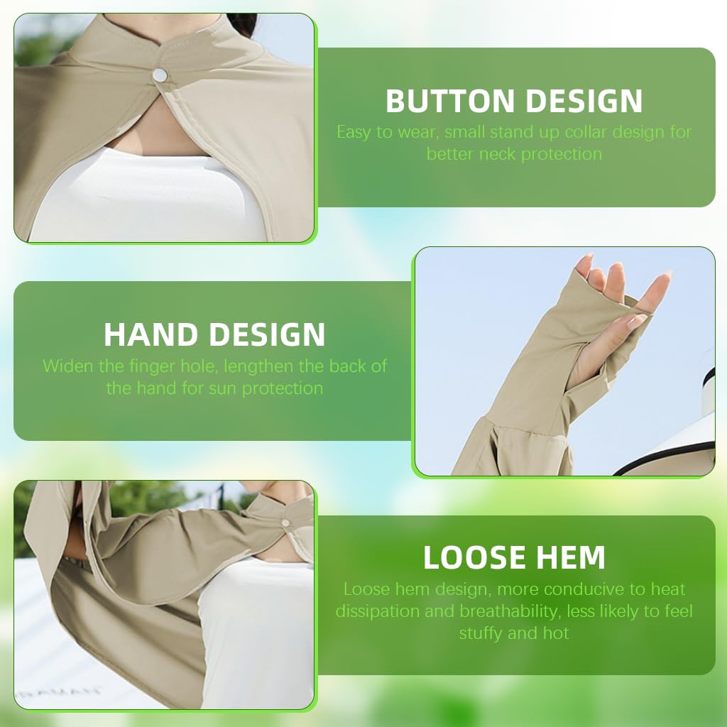 SANNIDHI Sun Protection Shawl for Women with UPF 50+ Ice Silk Fabric | Extended Hand Coverage