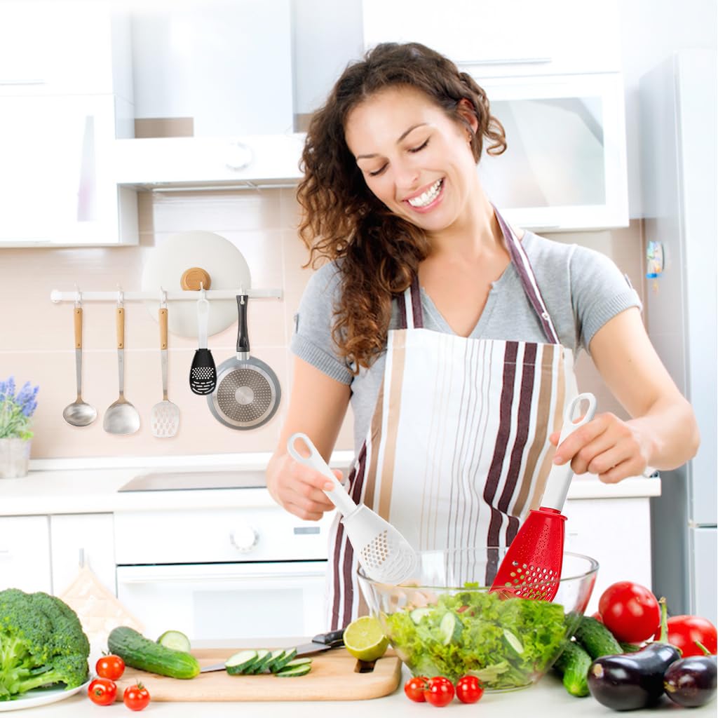 Supvox Kitchen Cooking Spoon Set for Mashing and Straining 3 Pack with Heat Resistant PP | Easy Hanging Handle