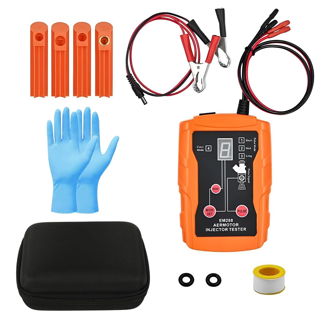 STHIRA Car Fuel Injector Tester Kit with Digital Display and Test Leads | Portable Case