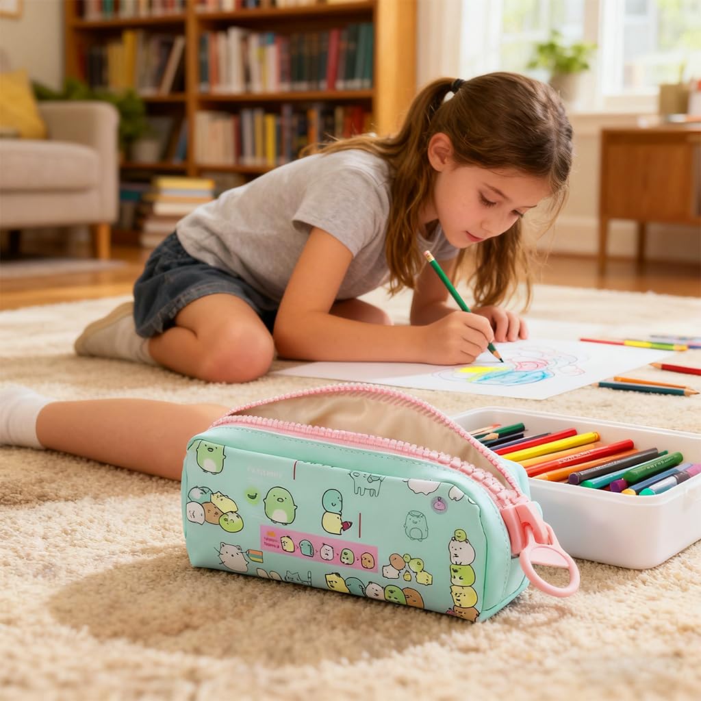 ZIBUYU Pencil Case for Stationery with Large Zipper Opening | Organized School Storage