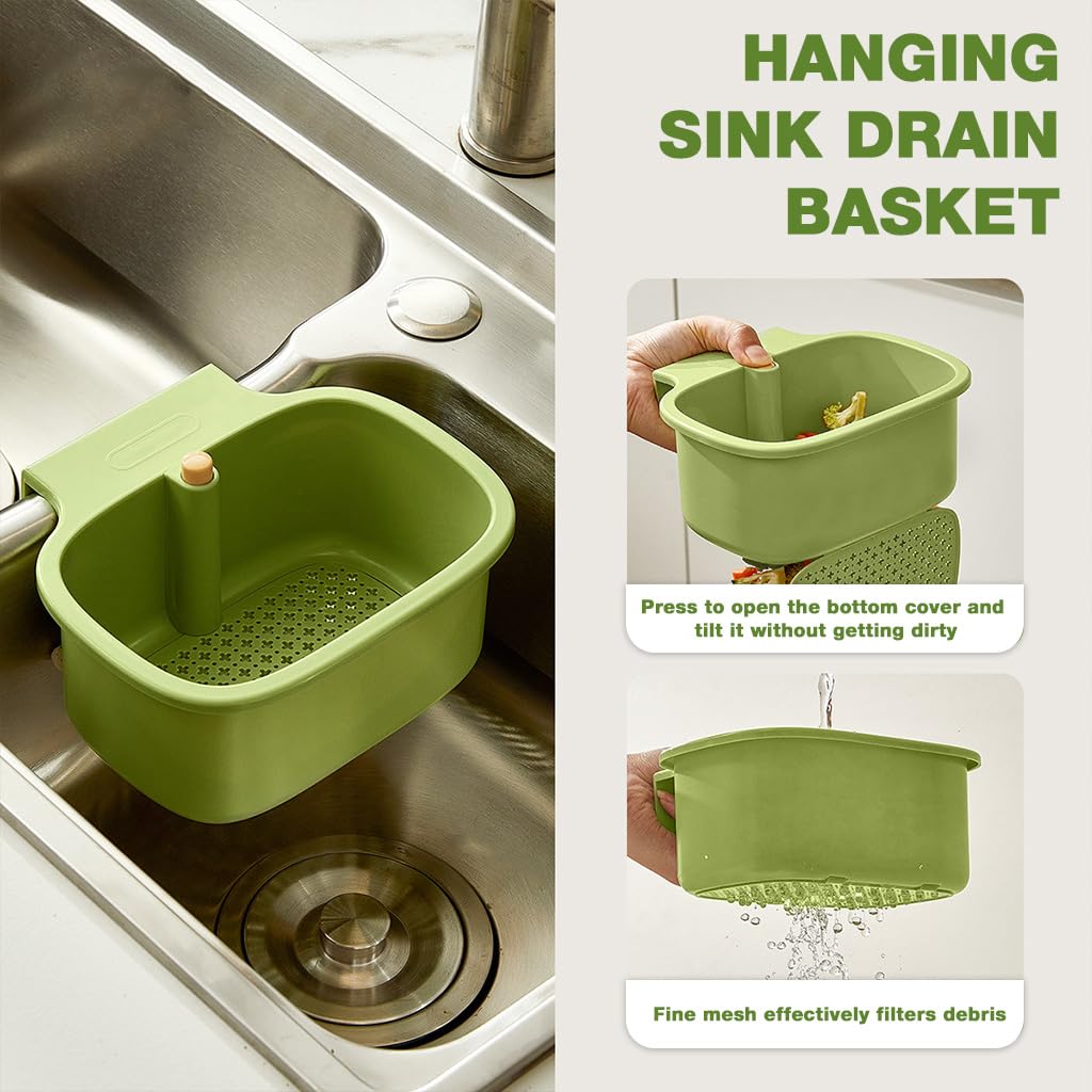 Supvox Kitchen Sink Strainer Basket for Faucet Hanging and Easy Food Waste Draining