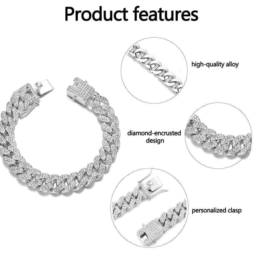 Zibuyu Layered Men Chain Bracelet for Casual and Formal Style with Secure Clasp | Lightweight Metal Design
