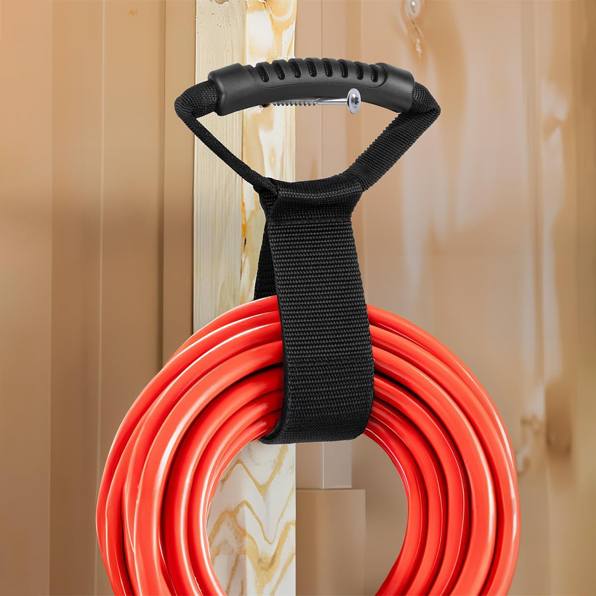 Serplex Hook and Loop Cord Carrying Strap for Hoses and Cables with Ergonomic Grip | Heavy-Duty Nylon Webbing Handle