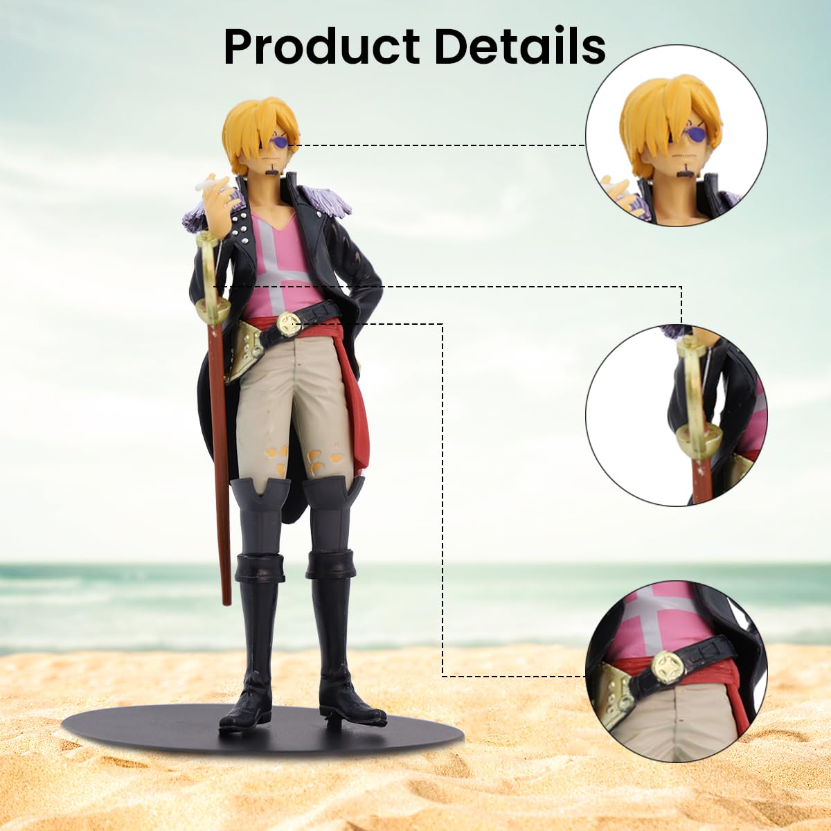 PATPAT Sanji Action Figure for Desk and Room Decoration featuring PVC Design | Gift for One Piece Fans