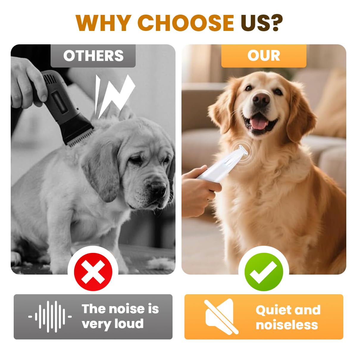 Qpets Dog Paw Hair Trimmer with 18mm Head and LED Light for Paws Ears and Butt | USB Rechargeable