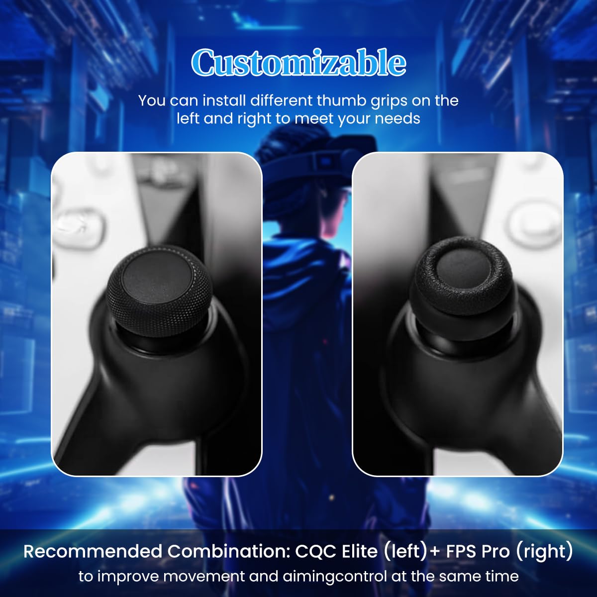 ZORBES Thumb Grips for PlayStation Portal with Ultra Slim Silicone Snug Fit | 3 Pairs