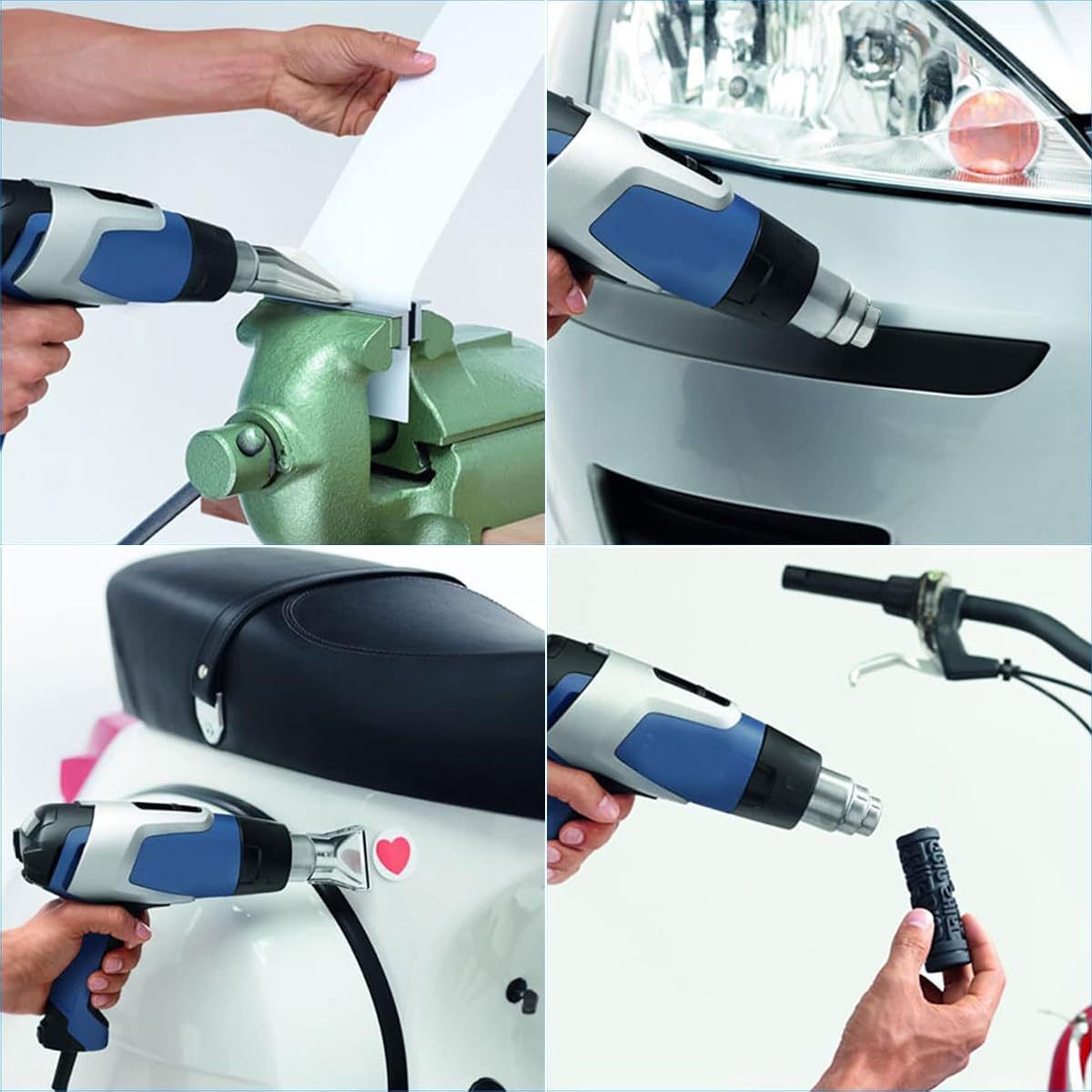 Serplex Heat Gun Nozzle Set 8Pcs for Soldering and Shrinking with Stainless Steel Build | Universal Fit Attachments