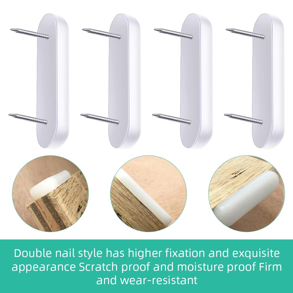 Serplex Furniture Glide Nails for Wooden Chair Legs with Plastic Pads 30Pcs | Anti Scratch Floor Protectors for Hardwood and Tile Floors