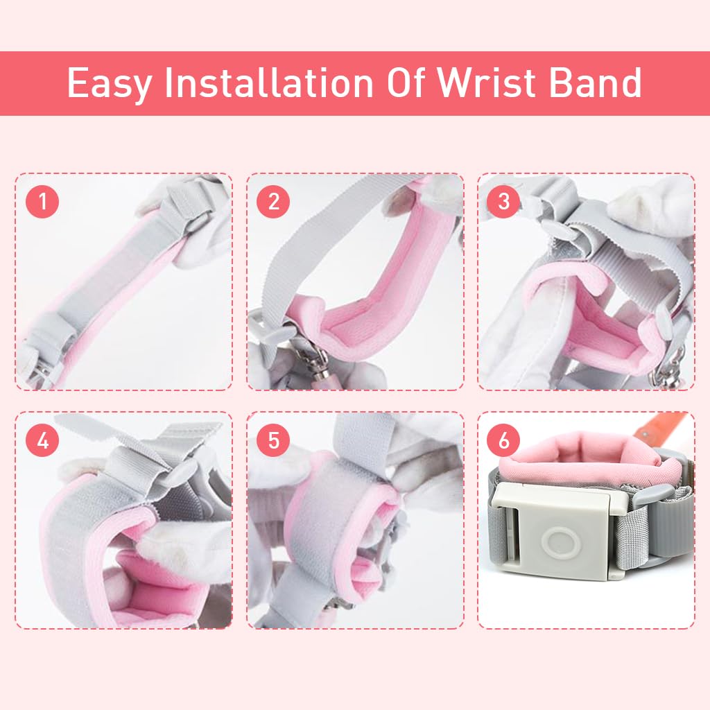 SNOWIE SOFT Kids Safety Wrist Leash for Crowded Places with 8.2ft Coil and Induction Lock