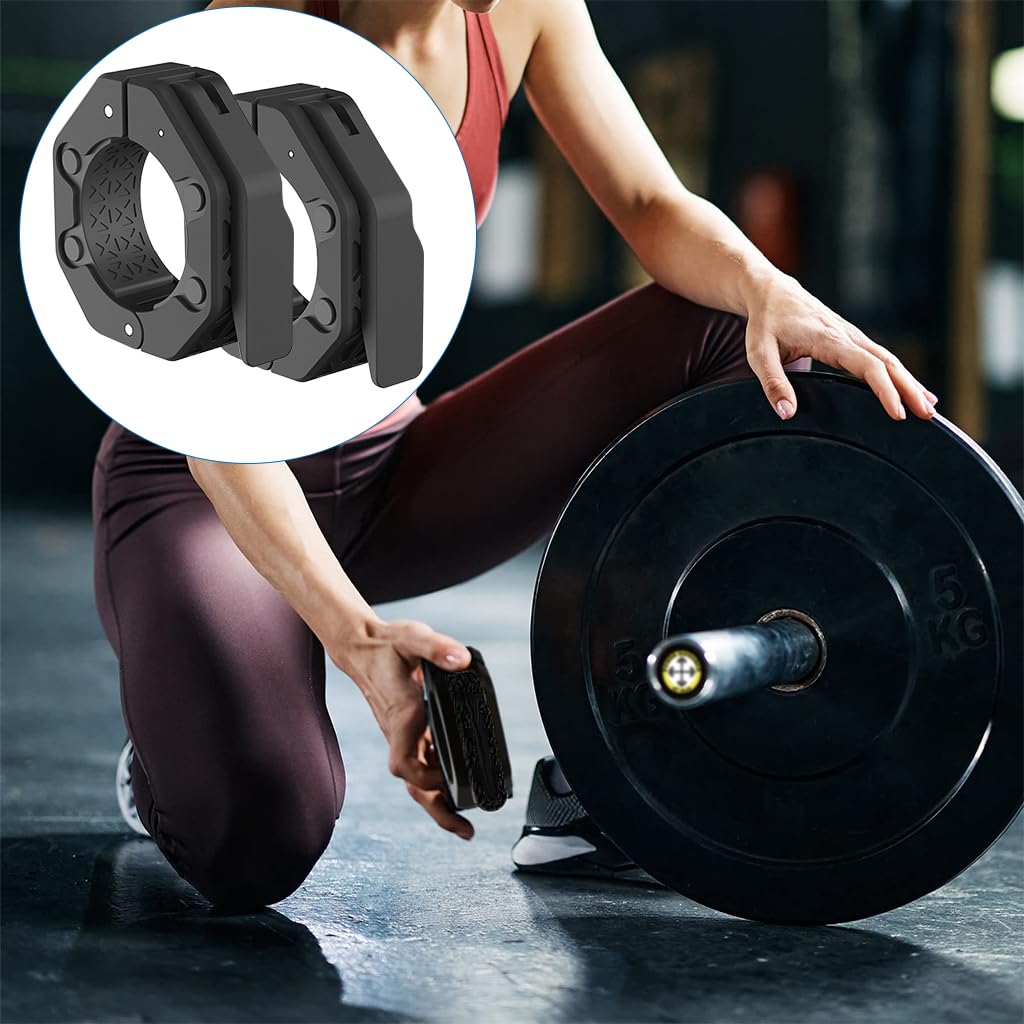 Proberos Barbell Collars for 2 Inch Barbells with Quick Release Lock and Nylon Build | Secure Pair for Home & Gym Workouts