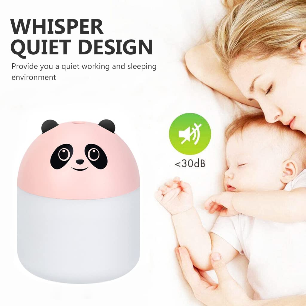 Supvox Humidifier for Bedroom and Office with 250ml Tank featuring 7 LED Lights | USB Quiet Cool Mist