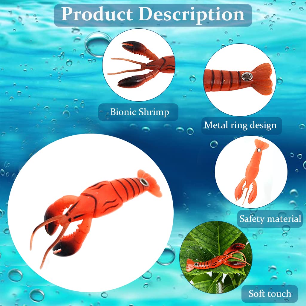 HASTHIP Fishing Lures Kit for Freshwater and Saltwater with 4 pcs 8.5cm Soft Baits | Realistic Crab Design