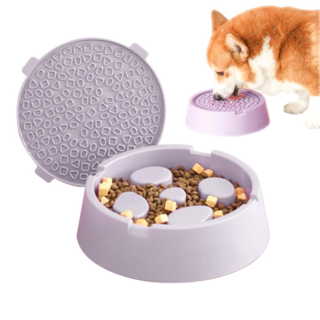 Qpets Dog Slow Feeder for Wet and Dry Food featuring Double Layer Design BPA Free Plastic 22.5x21x6.5cm