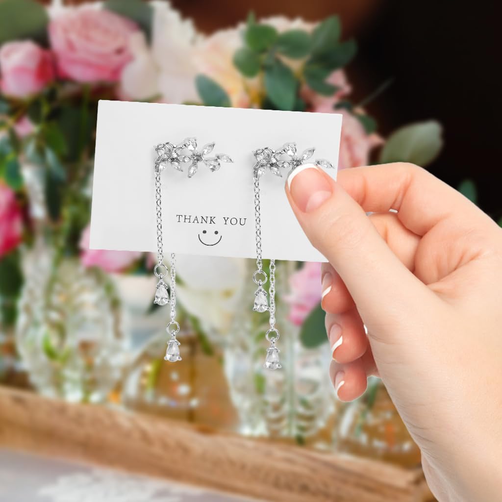 ZIBUYU Long Earrings for Women with Detachable Tassel Threader Design and Floral Motifs | Hypoallergenic Jewelry Gift