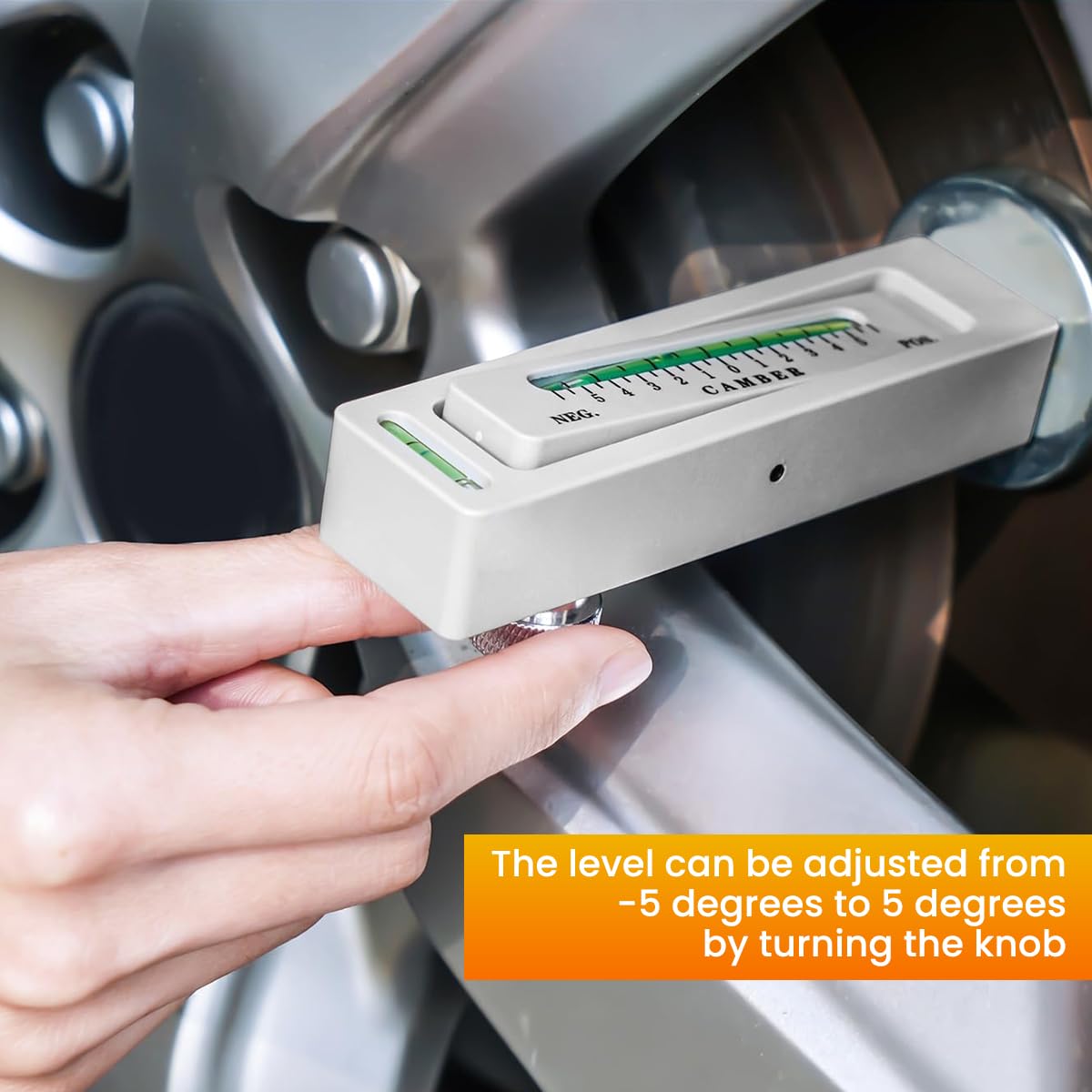 STHIRA Magnetic Camber Gauge for Wheel Alignment with Dual Bubble Levels and Aluminum Alloy Body