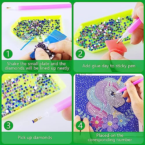 PATPAT® 5D Diamond Painting Kits for Kids 5D Diamond Painting with Frame, Arts and Crafts for Kids Gem Stickers by Number Kits DIY Painting Arts Crafts Supply Set (Mermaid 22.5x17.5 CM)