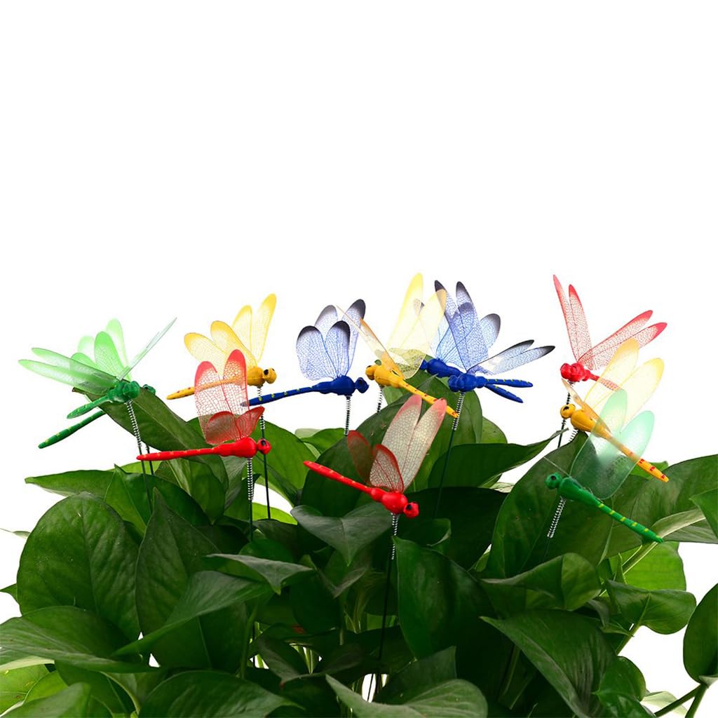 HASTHIP® 20Pcs Butterfly Stakes, 10in 3D Colorful Flying Butterfly