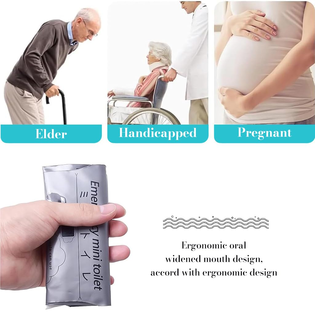 ZIBUYU Disposable Urine Bags for Travel and Camping with 700CC Gel Liner | Leak-Proof PE Design