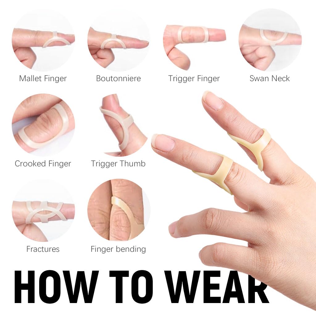 HANNEA Mallet Finger Splint for Joint Support with Universal Size 12 Fit and PP Material | Pain Relief and Finger Protection