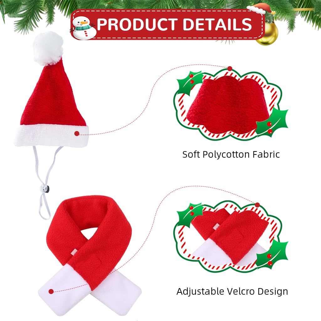 Qpets Dog Christmas Sweater for Small Dogs with Ribbed Cuffs and 40cm Length | Red Green Knit Warm Pet Clothing