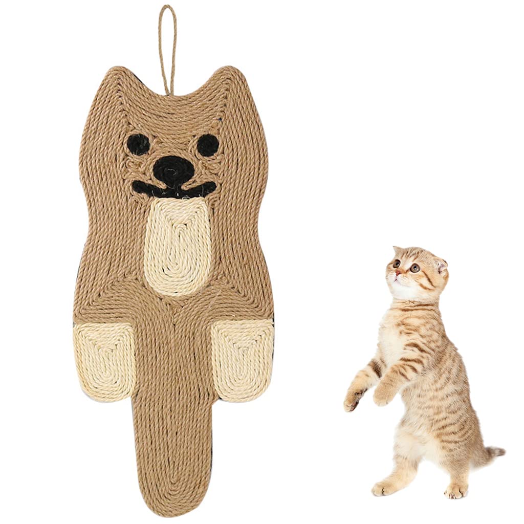 Qpets Cat Scratching Bed for Furniture Protection with Anti Slip EVA Bottom and Natural Sisal