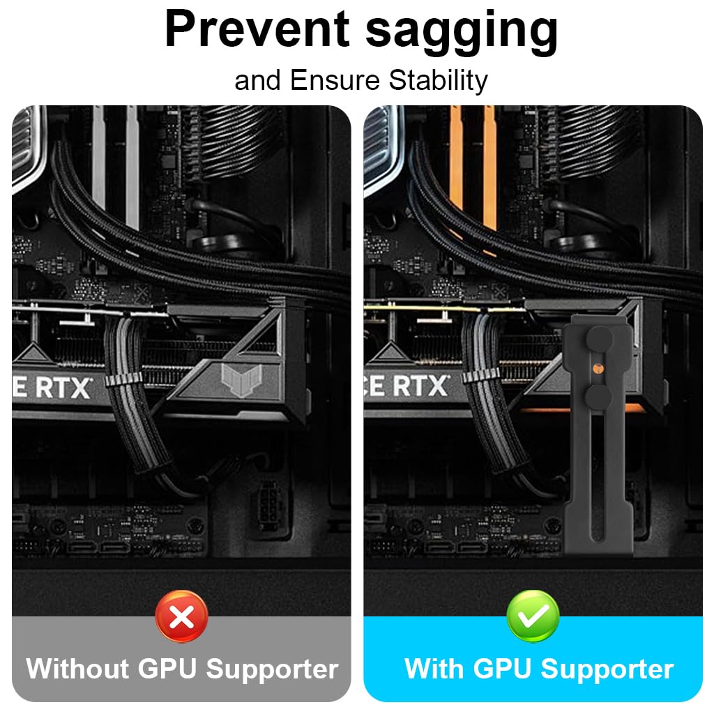 ZORBES GPU Support Bracket for Graphics Card Sag Prevention with 6–96mm Adjustable Metal Stand