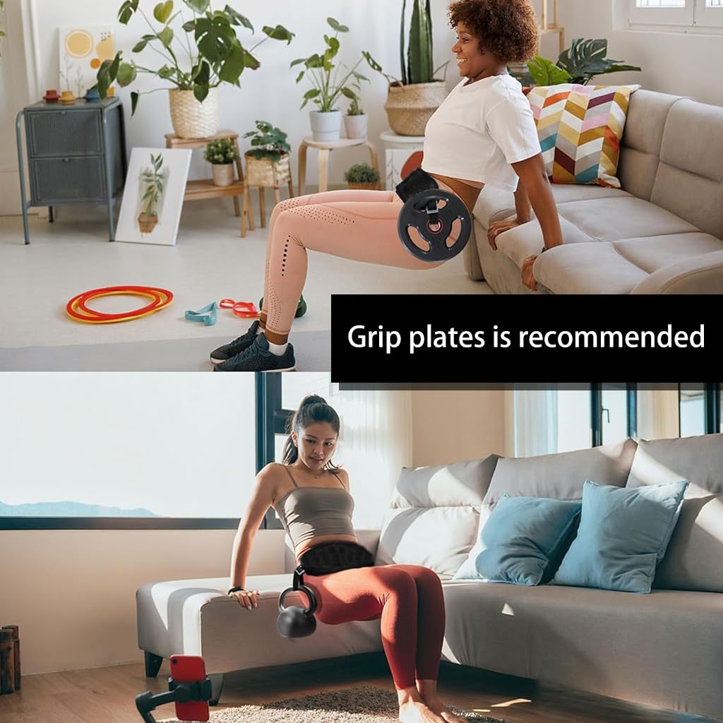 Proberos Hip Thrust Belt for Glute Bridge Workouts with Adjustable Fit & Non Slip Leather | Ideal for Dumbbells and Home Fitness