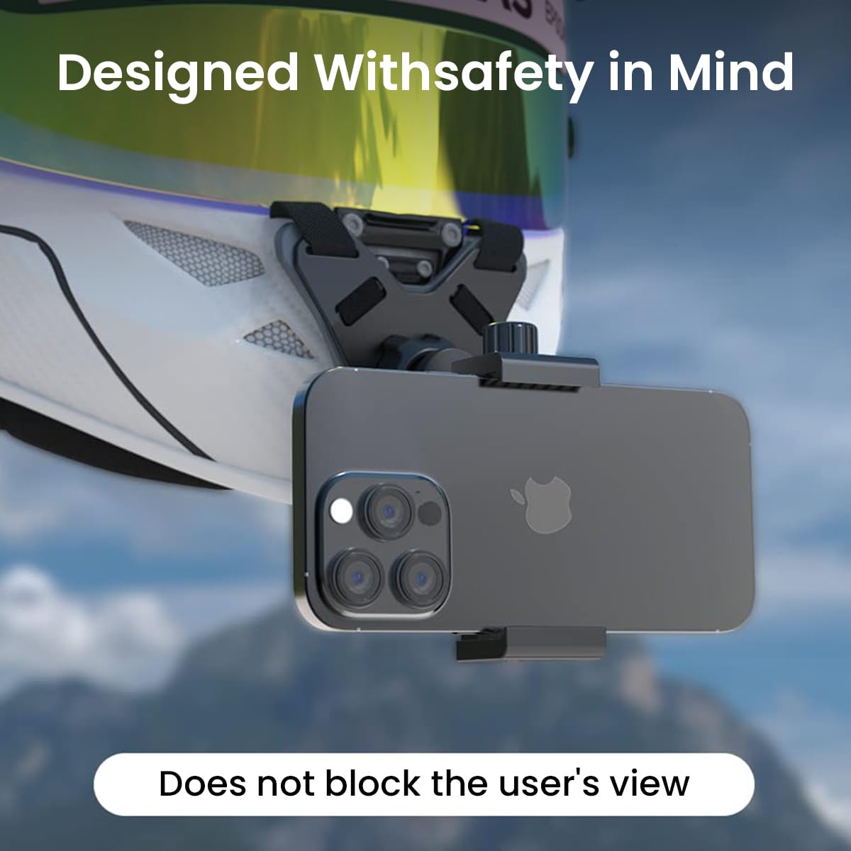 STHIRA Helmet Mount for Mobile and Camera with 360° Rotation and Quick Release | Includes J Hook Adapter Screw and Phone Holder