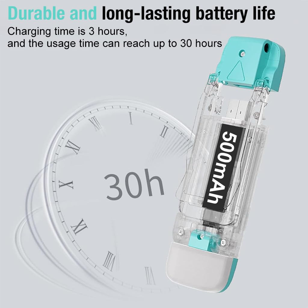ELEPHANTBOAT USB Book Reading Light for Bedtime Use with 9 Brightness Levels and Clip Stand | Blue