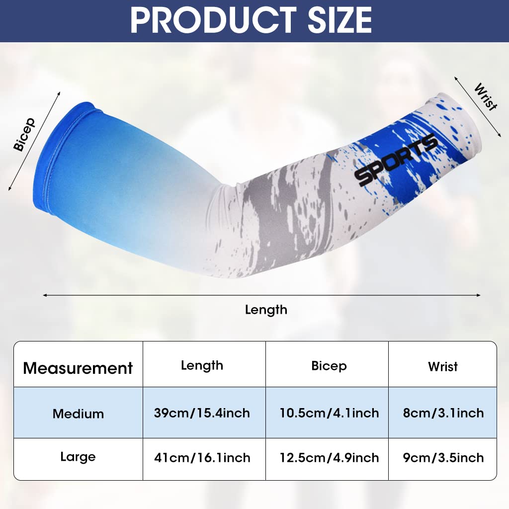 Optifit Arm Sleeves for Outdoor Sports with UPF 50 UV Protection and Cool Lycra Fabric | 2 Pairs