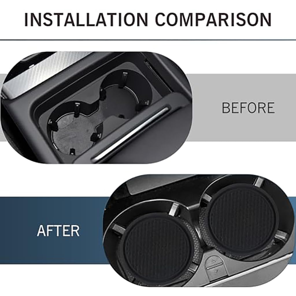 ZIBUYU Car Cup Coasters for Cars Trucks and SUVs featuring Non Slip Waterproof Rubber | 4PCS Set