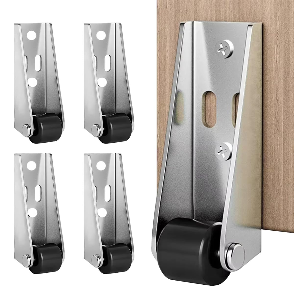 Serplex Rigid Caster for Heavy Door with Screw Fixed L Shaped Mount 2.68 in Wheels | Metal