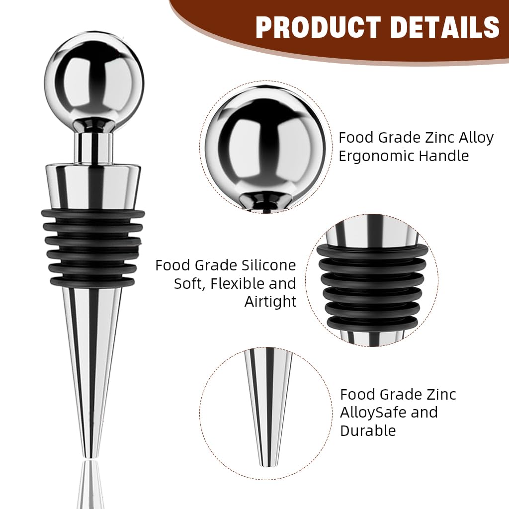 ZIBUYU Wine Accessories Set for Opening and Serving | 3Pcs Zinc Alloy Winged Corkscrew