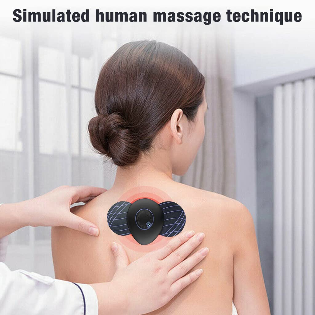 HANNEA® Neck Massager Cervical Vertebra Electric Massager for Shoulder Neck Massager Sticker Intelligent Electric Cervical Massager for Whole Body Cervical Massage Patch for Men Women Shoulder Neck