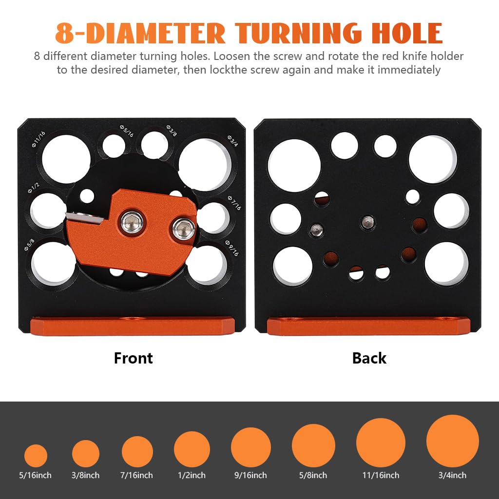 Serplex Adjustable Dowel Maker for Precision Woodworking with 8 Hole Design and Metal Body