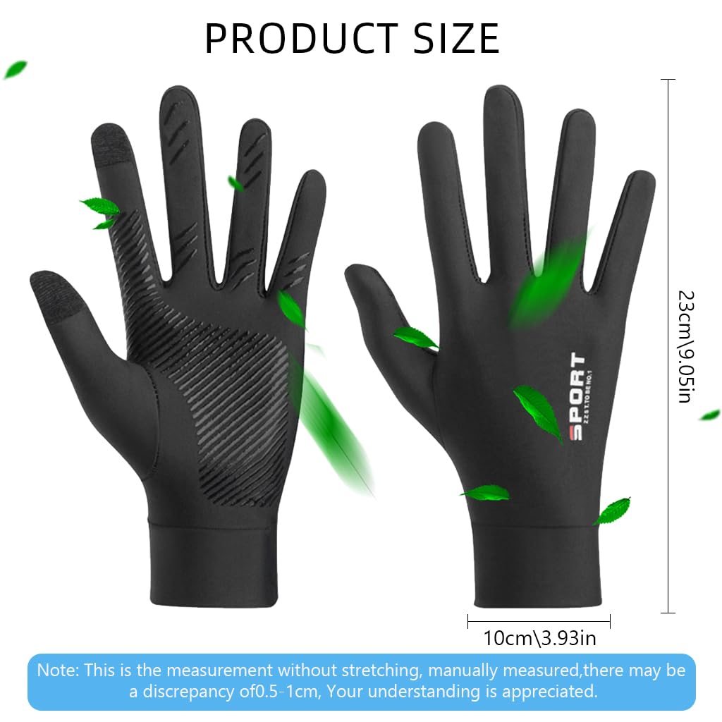 Proberos® Winter Riding Gloves Thermal Liner Riding Gloves Touch Screen Warm Gloves Anti-slip Riding Gloves Fashion Unisex Thermal Outdoor Gloves for Running, Cycling, Hiking, M, Black