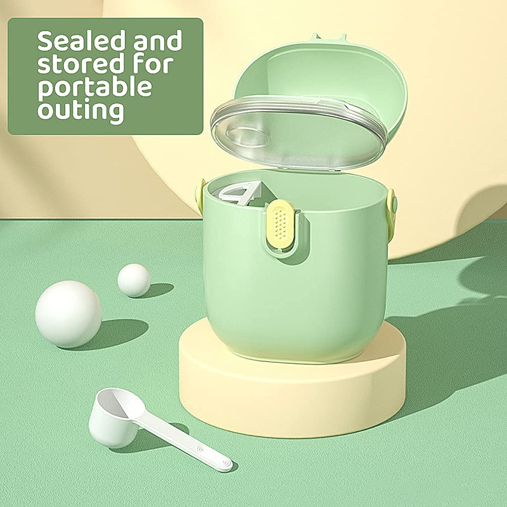 SNOWIE Soft Baby Formula Dispenser for Travel with Double Lid Seal and Scoop | 550ml BPA Free PP Container