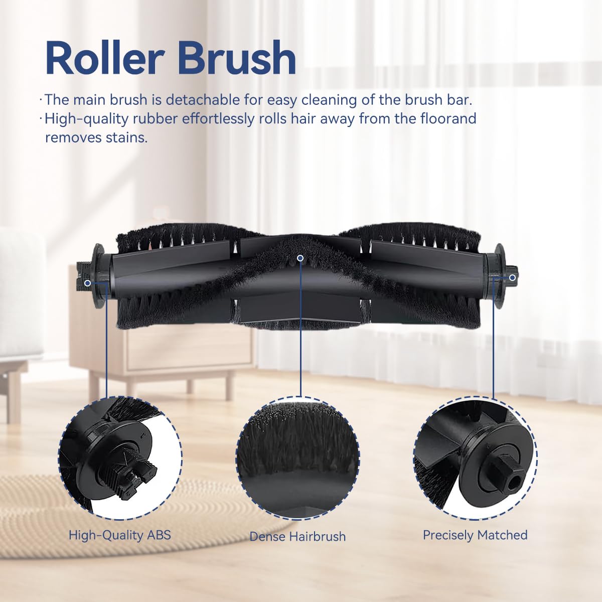 Verilux® Vacuum Cleaner Accessories for ILIFE T10S Robot Vacuum Cleaner with 1 Main Brush, 4 Side Brushes, 2 Mop Cloth, 2 Filters, 2 Dust Collection Bags