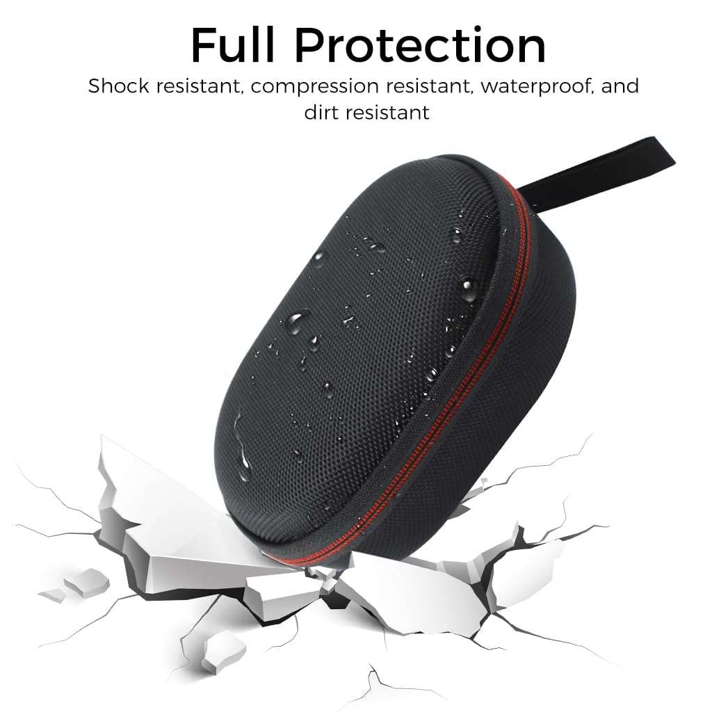 ZIBUYU JBL Clip 4 Case Cover Fashion Travel Shockproof EVA Hard Case for JBL Clip 4, Anti Scratch Carry Pouch Case with Hand Strap, Hard Shell Case Cover Accessory for JBL Clip 4 (Black) - 1