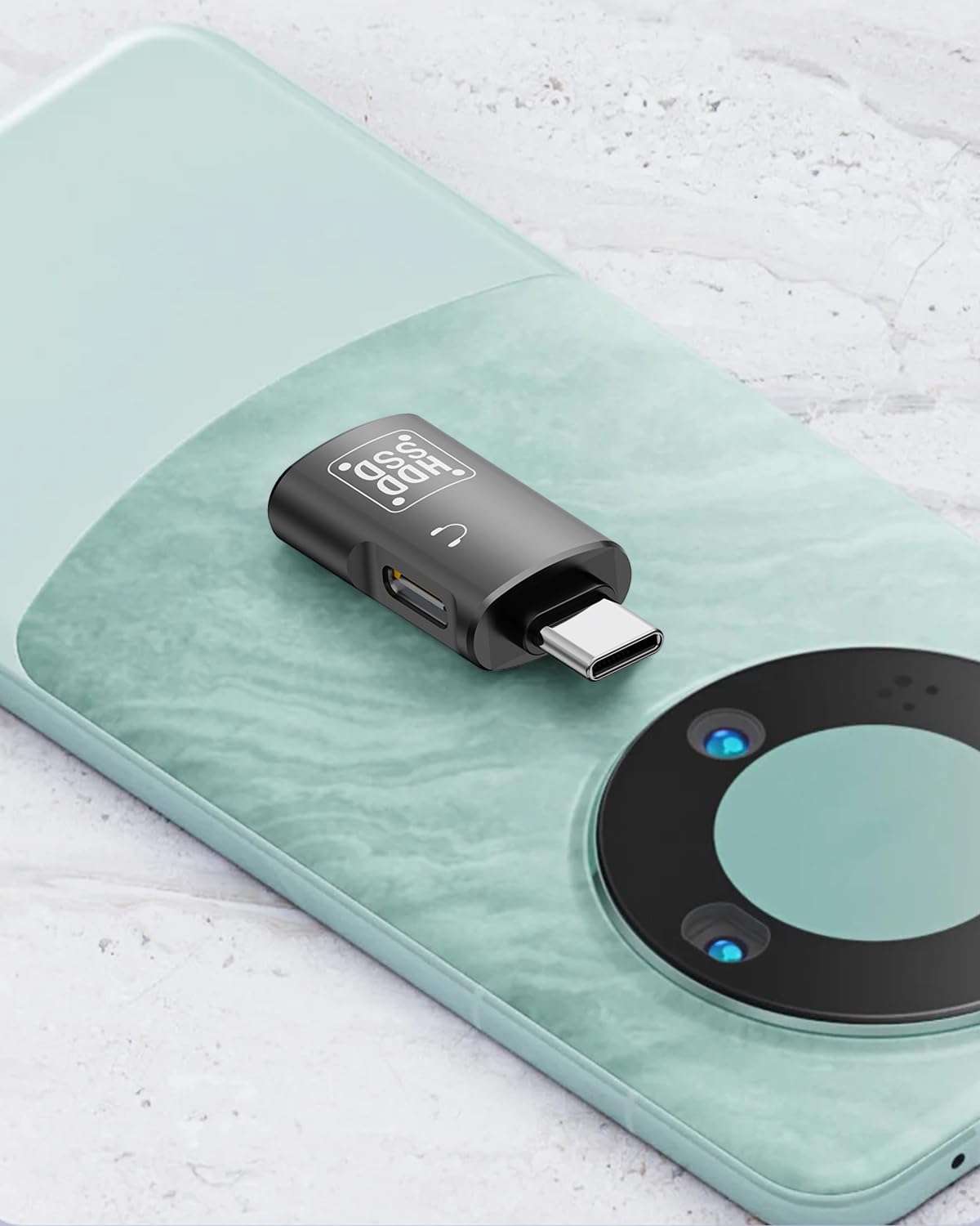 Verilux USB 3.0 to Type C Adapter for iPhone 15 and MacBook featuring Dual Type C Ports | 5Gbps Fast Data Transfer