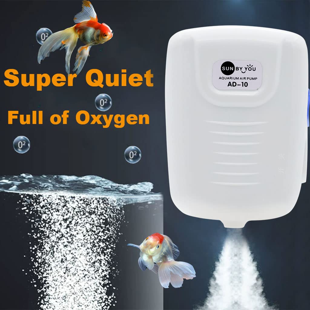 HASTHIP Fish Tank Air Pump for Small Aquarium featuring Silent Design and 1.2L/min Flow | USB Powered Oxygen Aerator