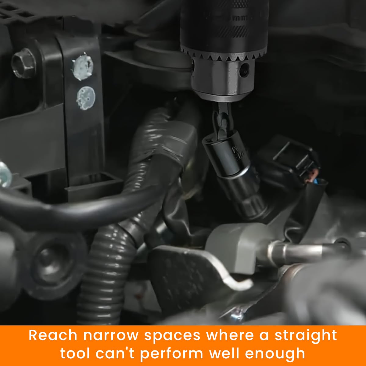 Serplex Socket Adapter Set for Power Drill 3 Sizes featuring 360° Flexible Joint | CR-V Steel